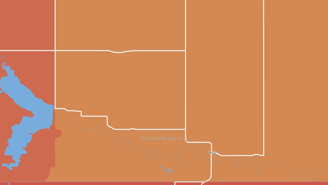 Haley, ND Map of Drug-Related Crime Rates