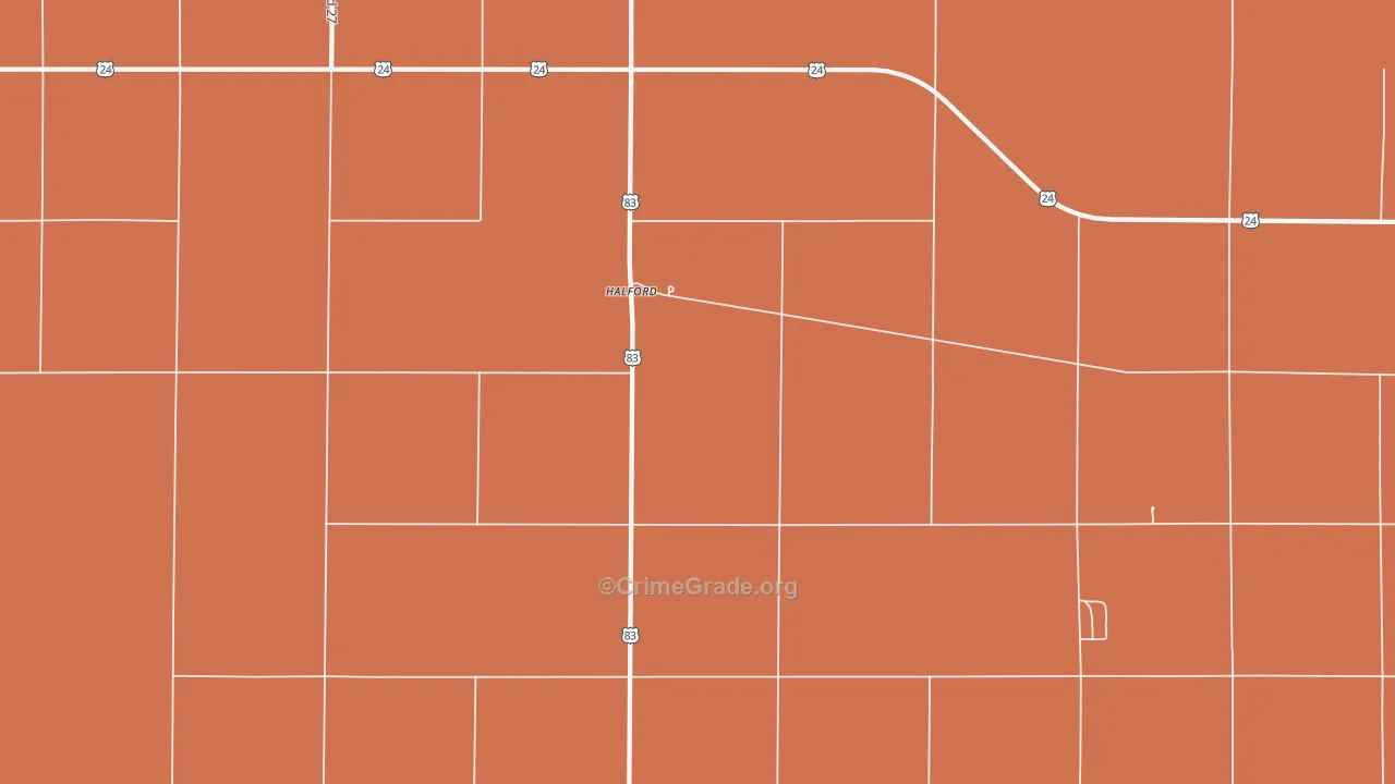 Halford, KS Map of Drug-Related Crime Rates
