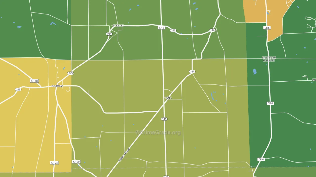 Hall, NY Map of Drug-Related Crime Rates