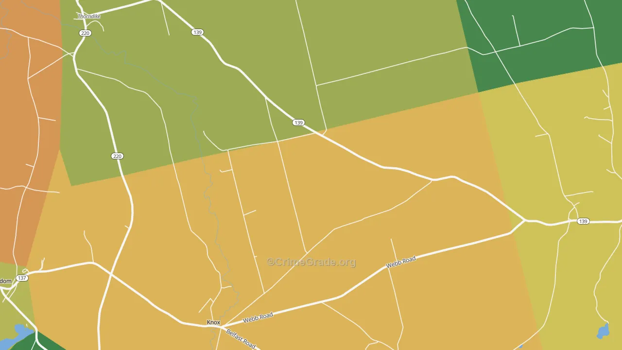 Halldale, ME Map of Drug-Related Crime Rates