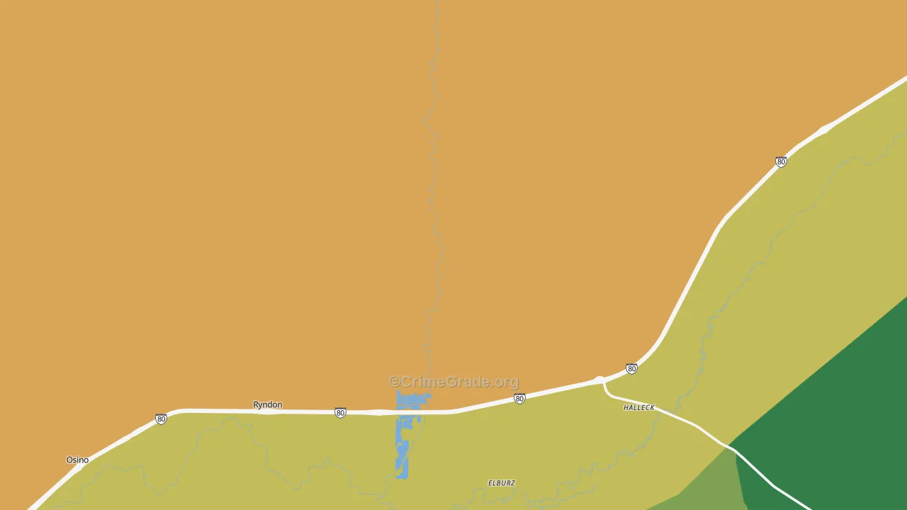 Halleck, NV Map of Drug-Related Crime Rates