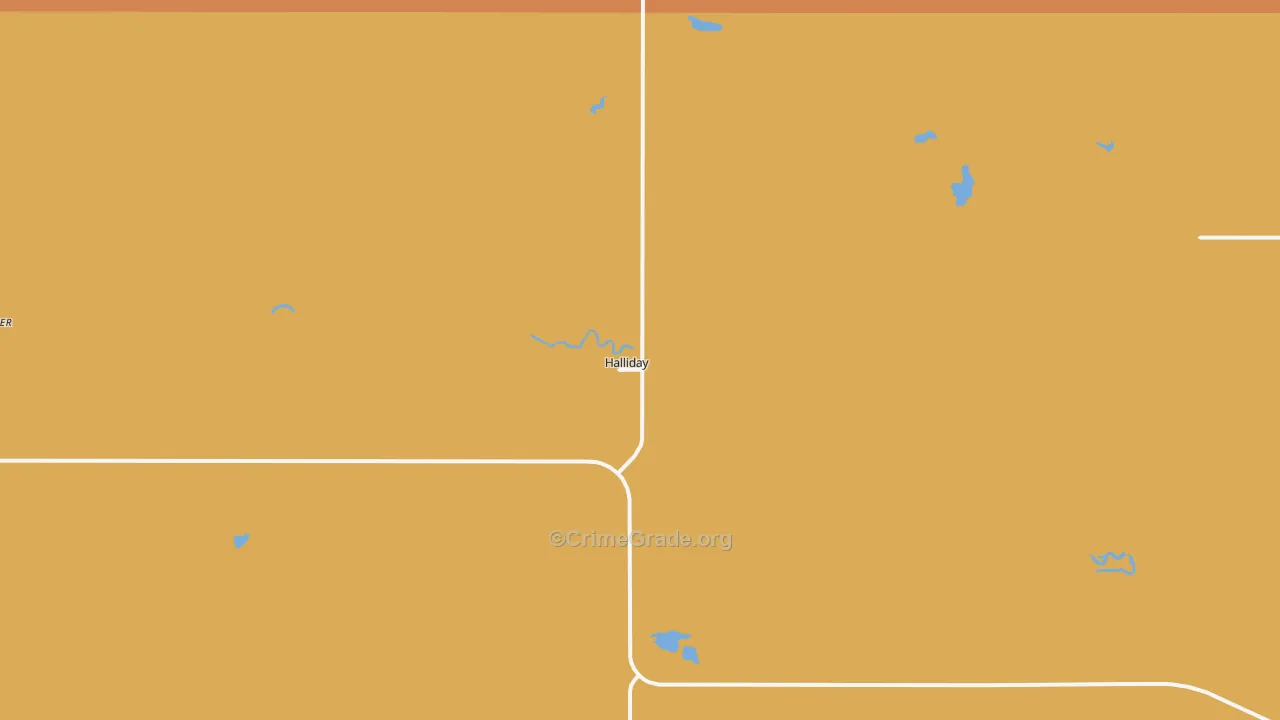 Halliday, ND Map of Drug-Related Crime Rates