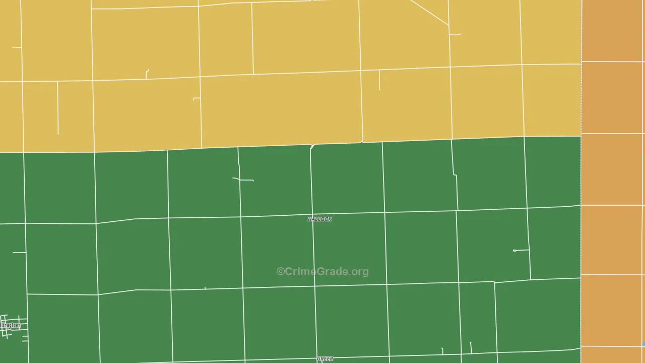 Hallock, IL Map of Drug-Related Crime Rates