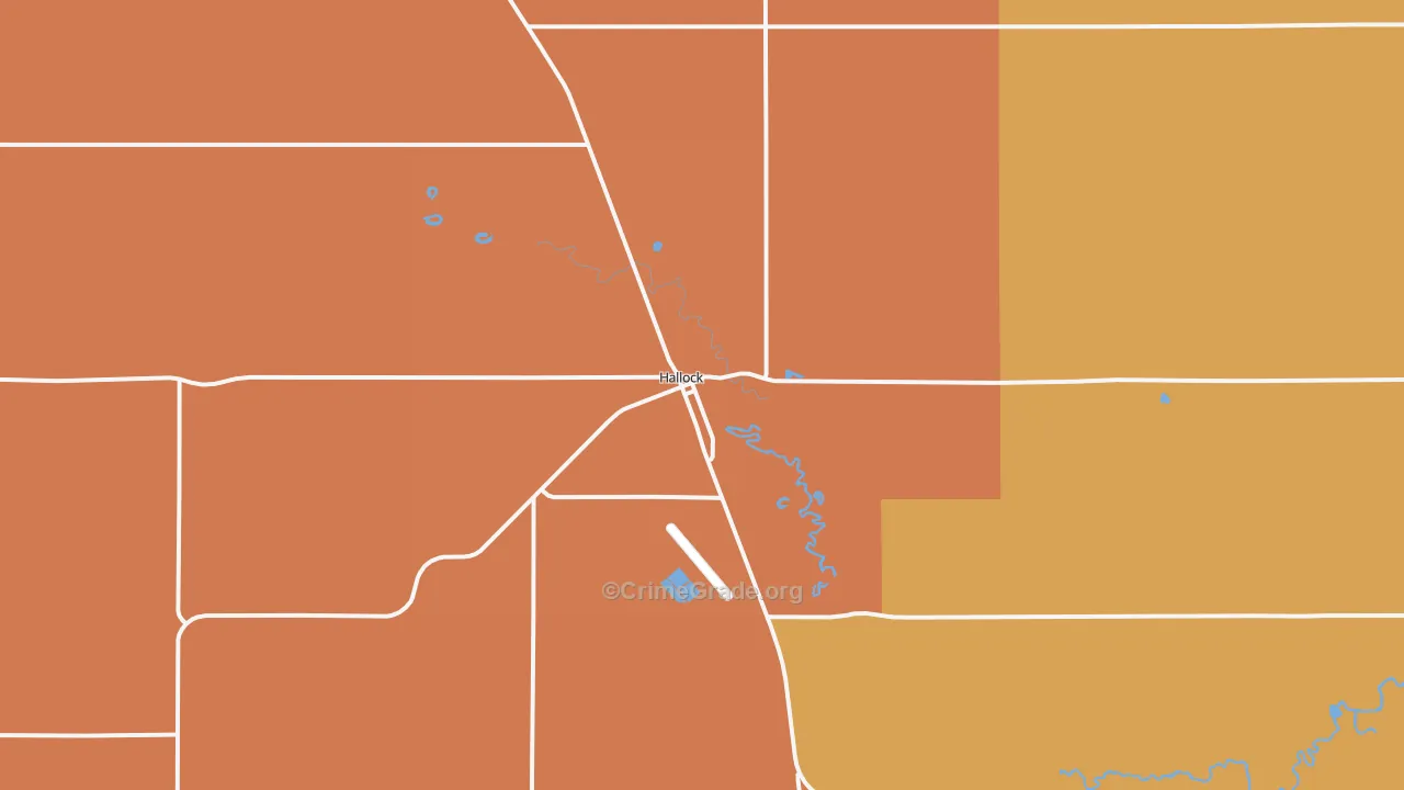 Hallock, MN Map of Drug-Related Crime Rates