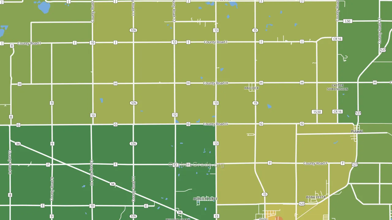 Hallock, OH Map of Drug-Related Crime Rates