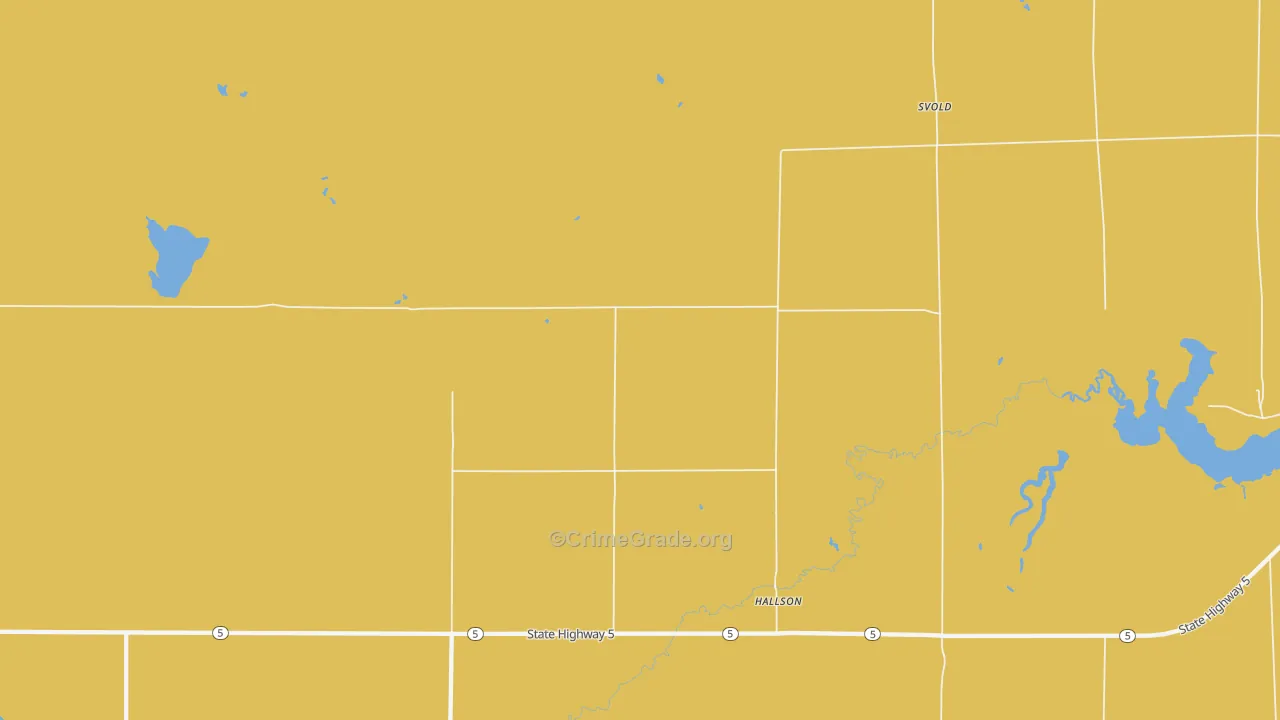 Hallson, ND Map of Drug-Related Crime Rates