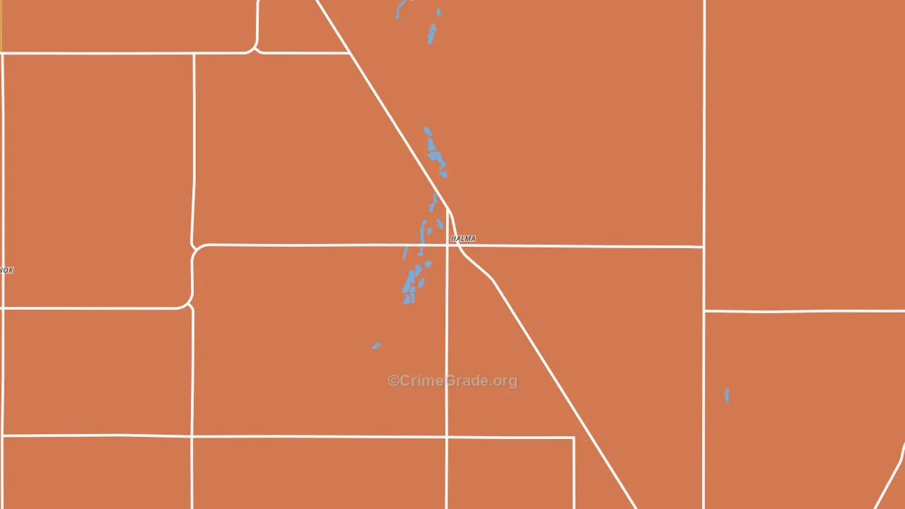 Halma, MN Map of Drug-Related Crime Rates