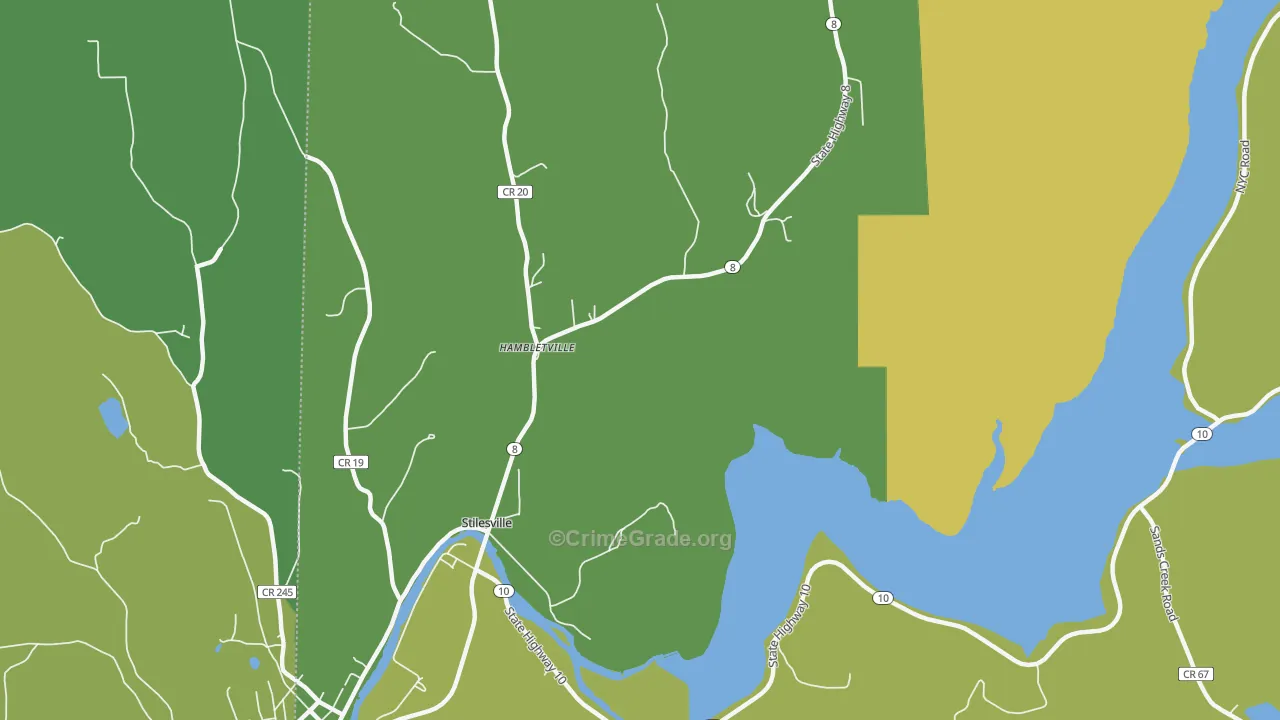 Hambletville, NY Map of Drug-Related Crime Rates