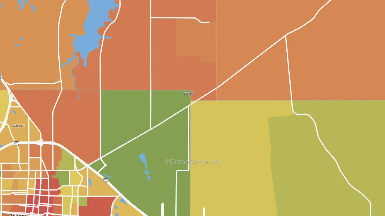 Hamby, TX Map of Drug-Related Crime Rates
