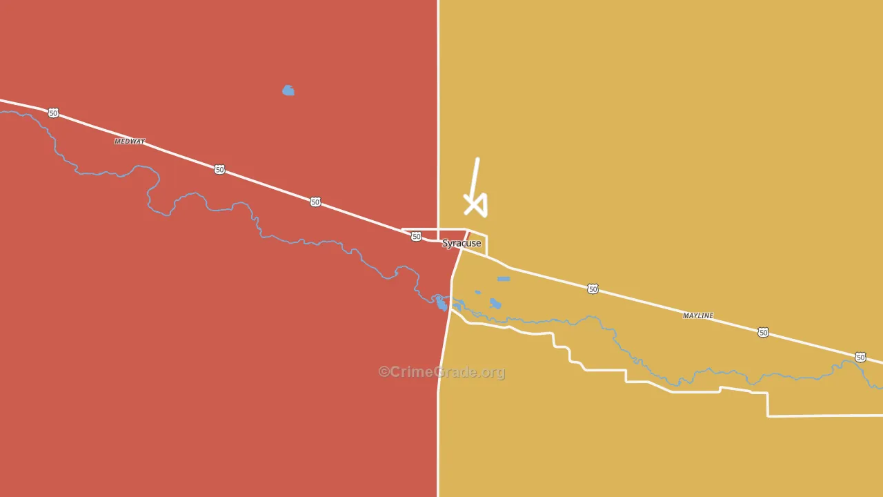 Hamilton County, KS Map of Drug-Related Crime Rates