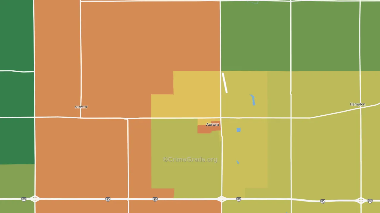 Hamilton County, NE Map of Drug-Related Crime Rates
