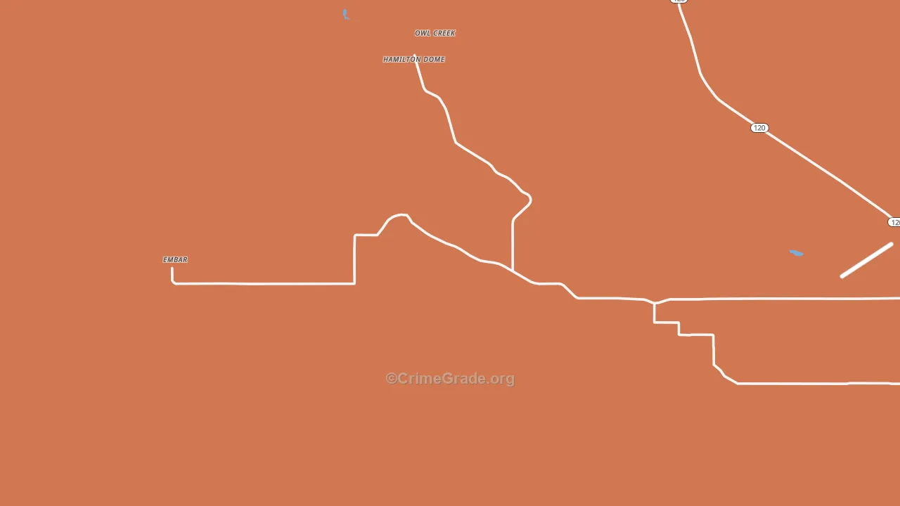 Hamilton Dome, WY Map of Drug-Related Crime Rates