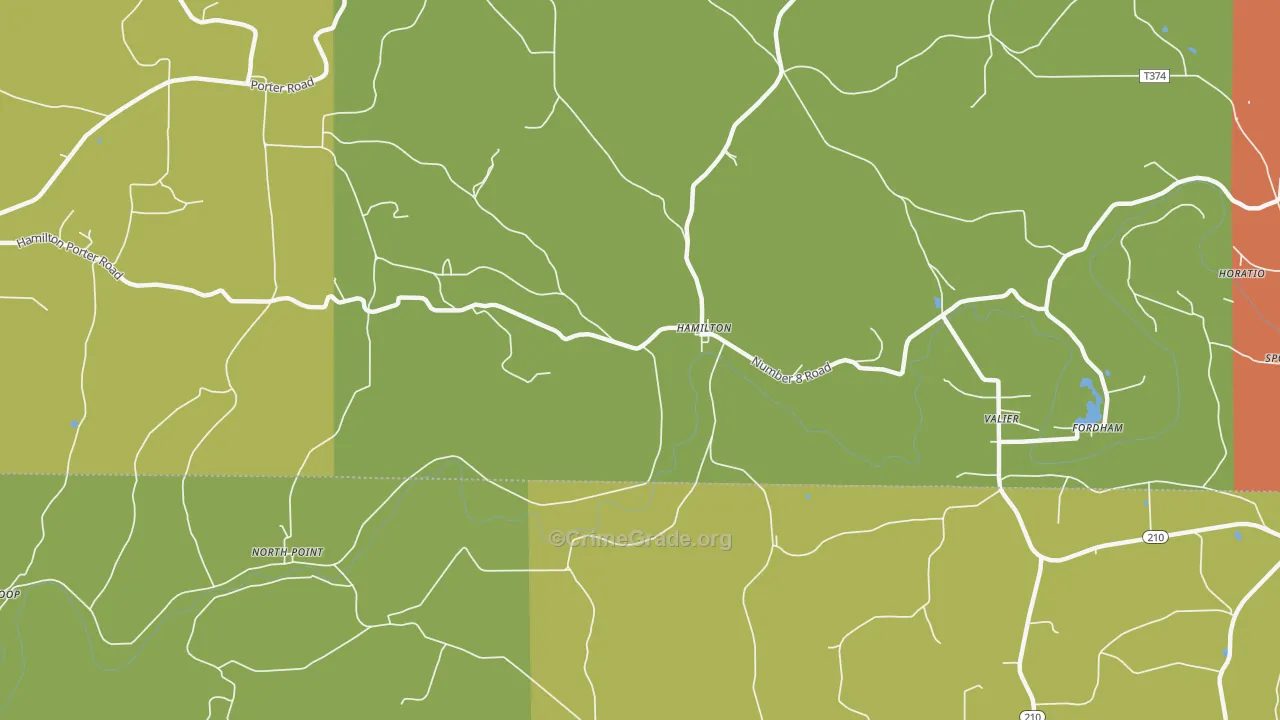 Hamilton, PA Map of Drug-Related Crime Rates