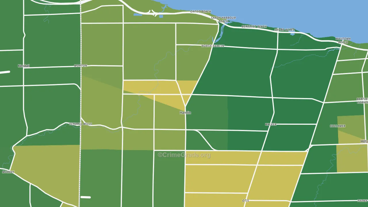 Hamlin, NY Map of Drug-Related Crime Rates