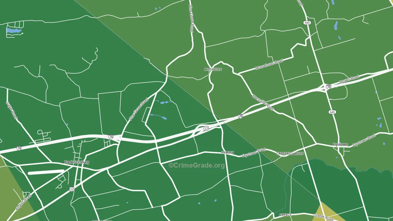 Hamlin, PA Map of Drug-Related Crime Rates