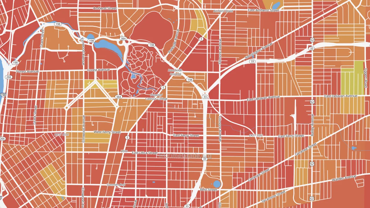 Hamlin Park, Buffalo, NY Map of Drug-Related Crime Rates