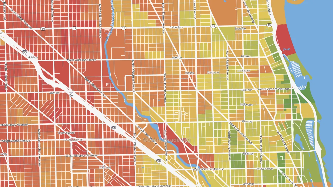 Hamlin Park, Chicago, IL Map of Drug-Related Crime Rates
