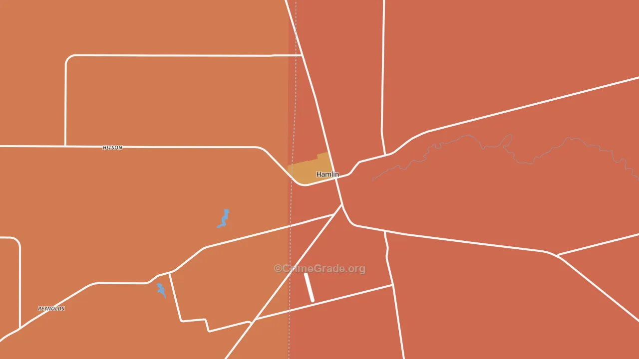 Hamlin, TX Map of Drug-Related Crime Rates