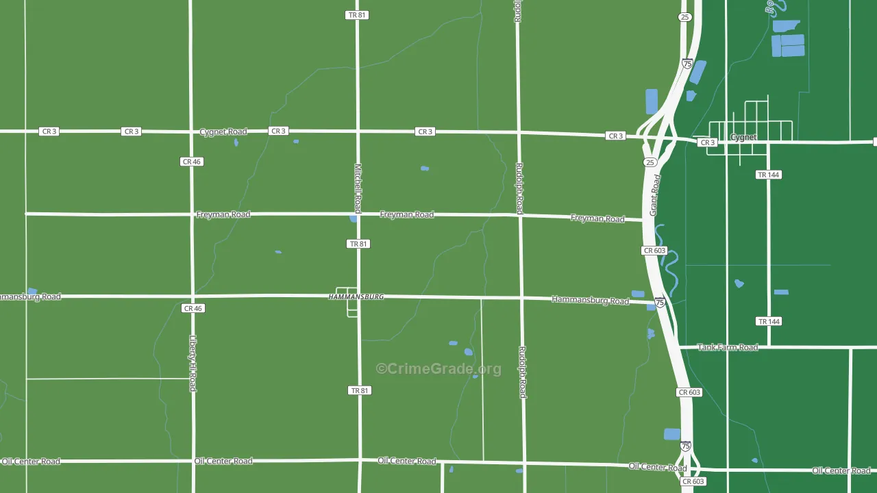 Hammansburg, OH Map of Drug-Related Crime Rates