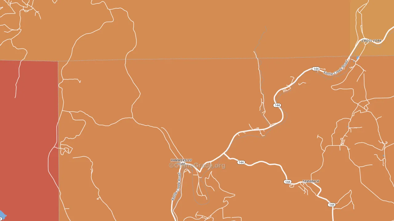 Hammersley Fork, PA Map of Drug-Related Crime Rates