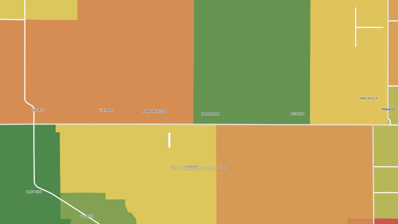 Hammond, IL Map of Drug-Related Crime Rates