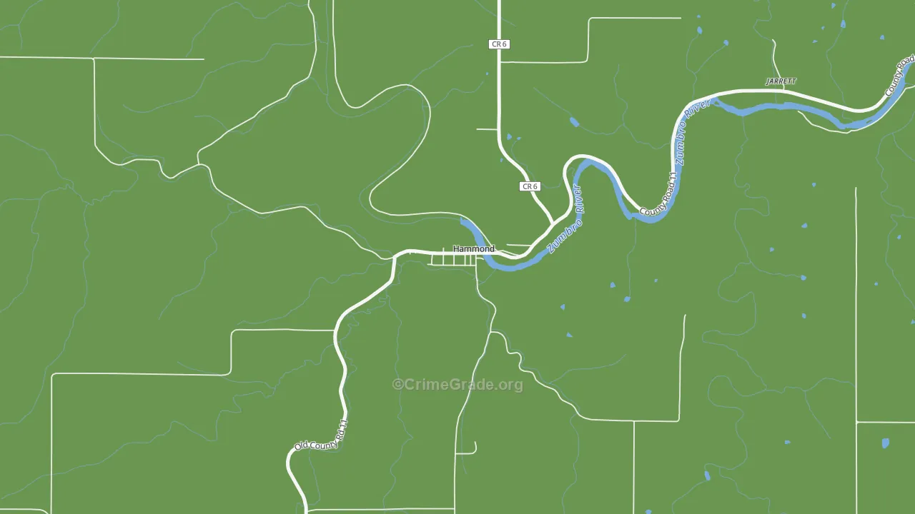 Hammond, MN Map of Drug-Related Crime Rates