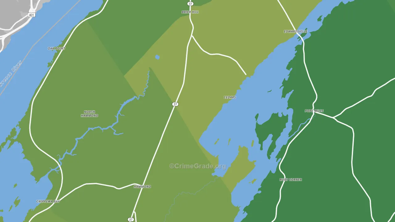 Hammond, NY Map of Drug-Related Crime Rates