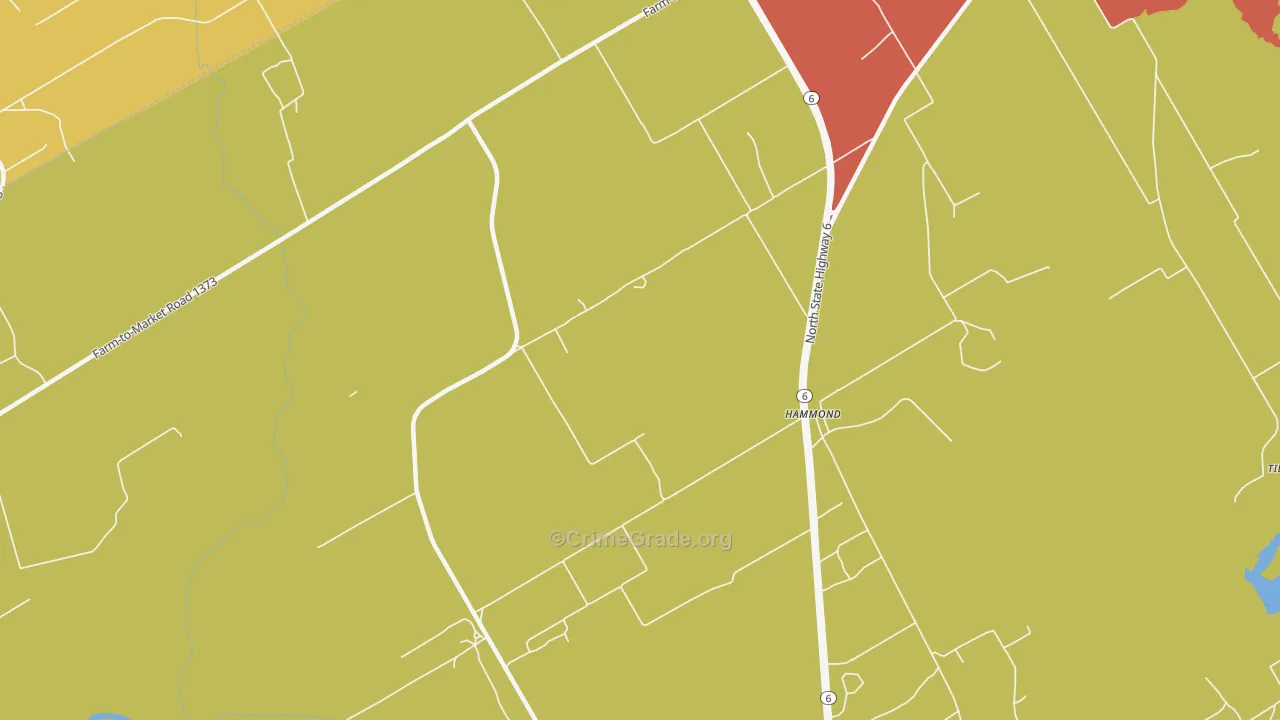 Hammond, TX Map of Drug-Related Crime Rates
