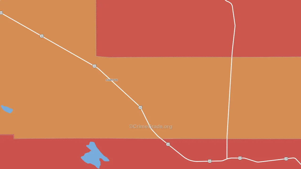 Hampton, OR Map of Drug-Related Crime Rates