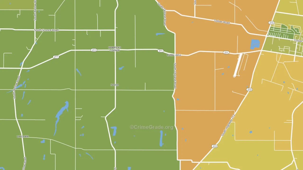 Hamricks Corner, OR Map of Drug-Related Crime Rates