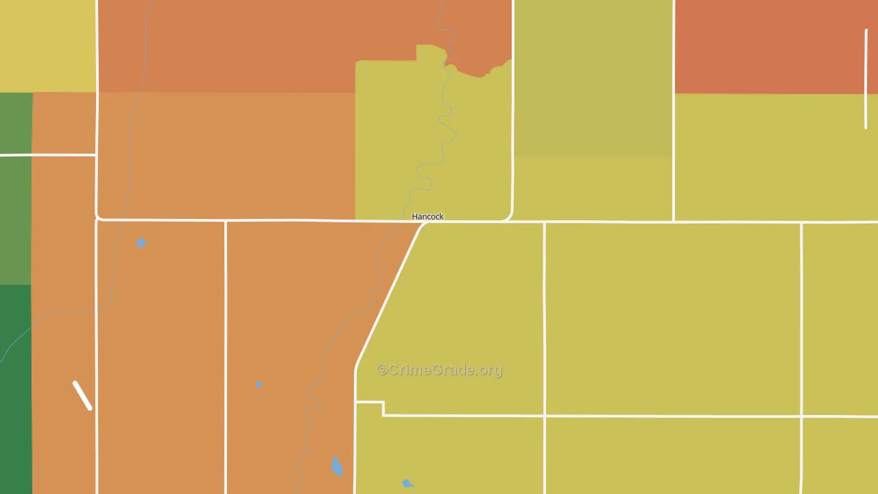 Hancock, IA Map of Drug-Related Crime Rates