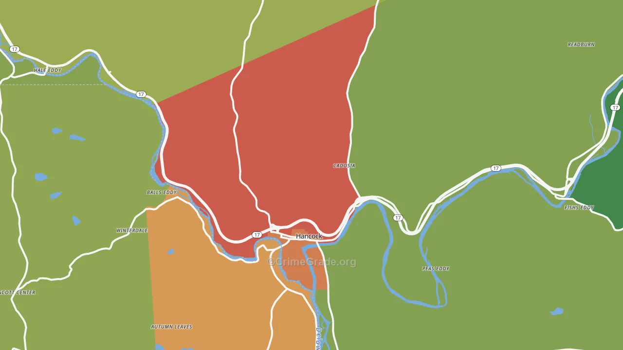 Hancock, NY Map of Drug-Related Crime Rates
