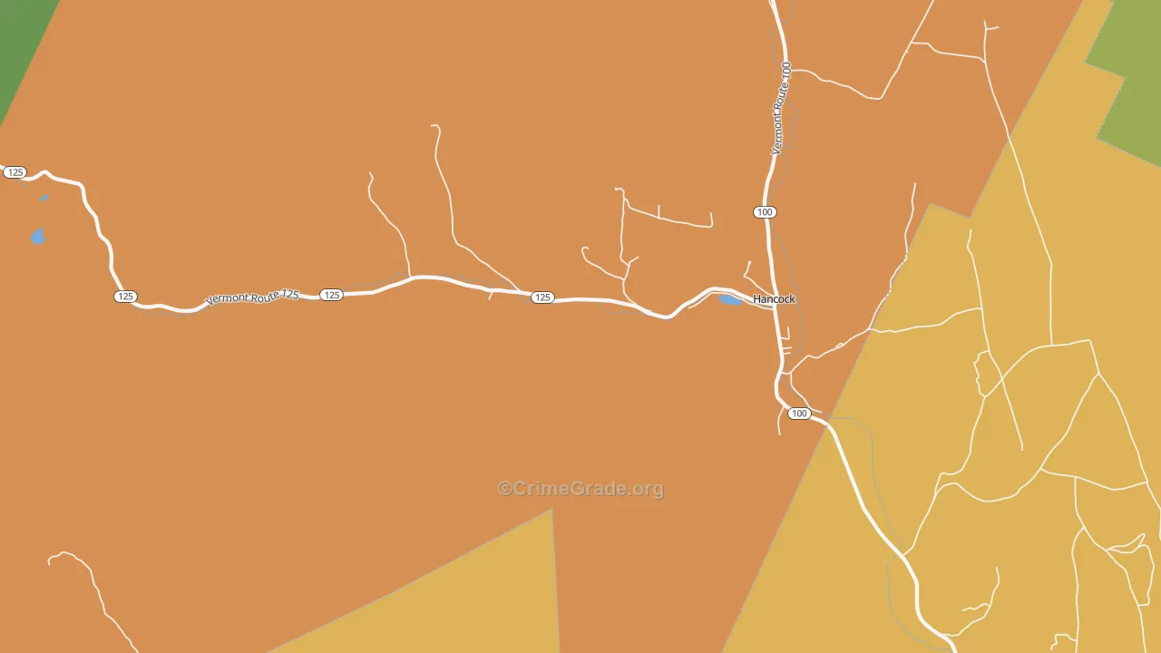 Hancock, VT Map of Drug-Related Crime Rates