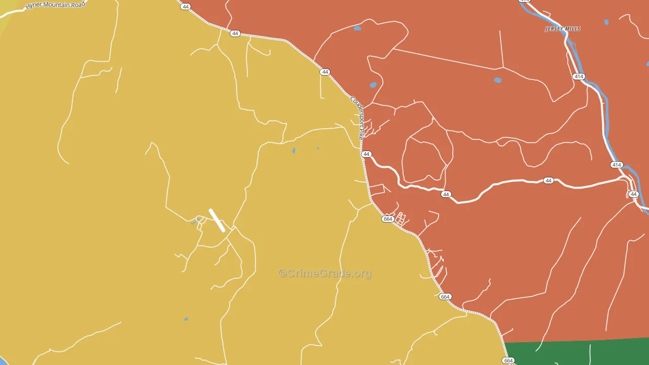Haneyville, PA Map of Drug-Related Crime Rates