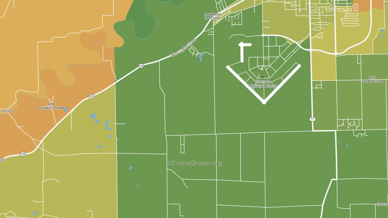 Hangman Crossing, IN Map of Drug-Related Crime Rates