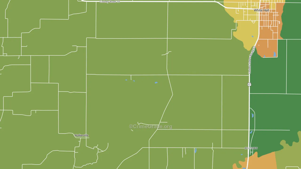 Hanks Station, IL Map of Drug-Related Crime Rates