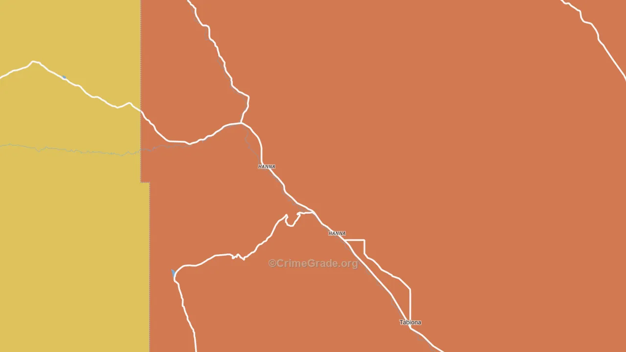 Hanna, UT Map of Drug-Related Crime Rates