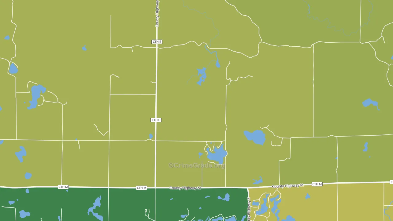 Hannibal, WI Map of Drug-Related Crime Rates