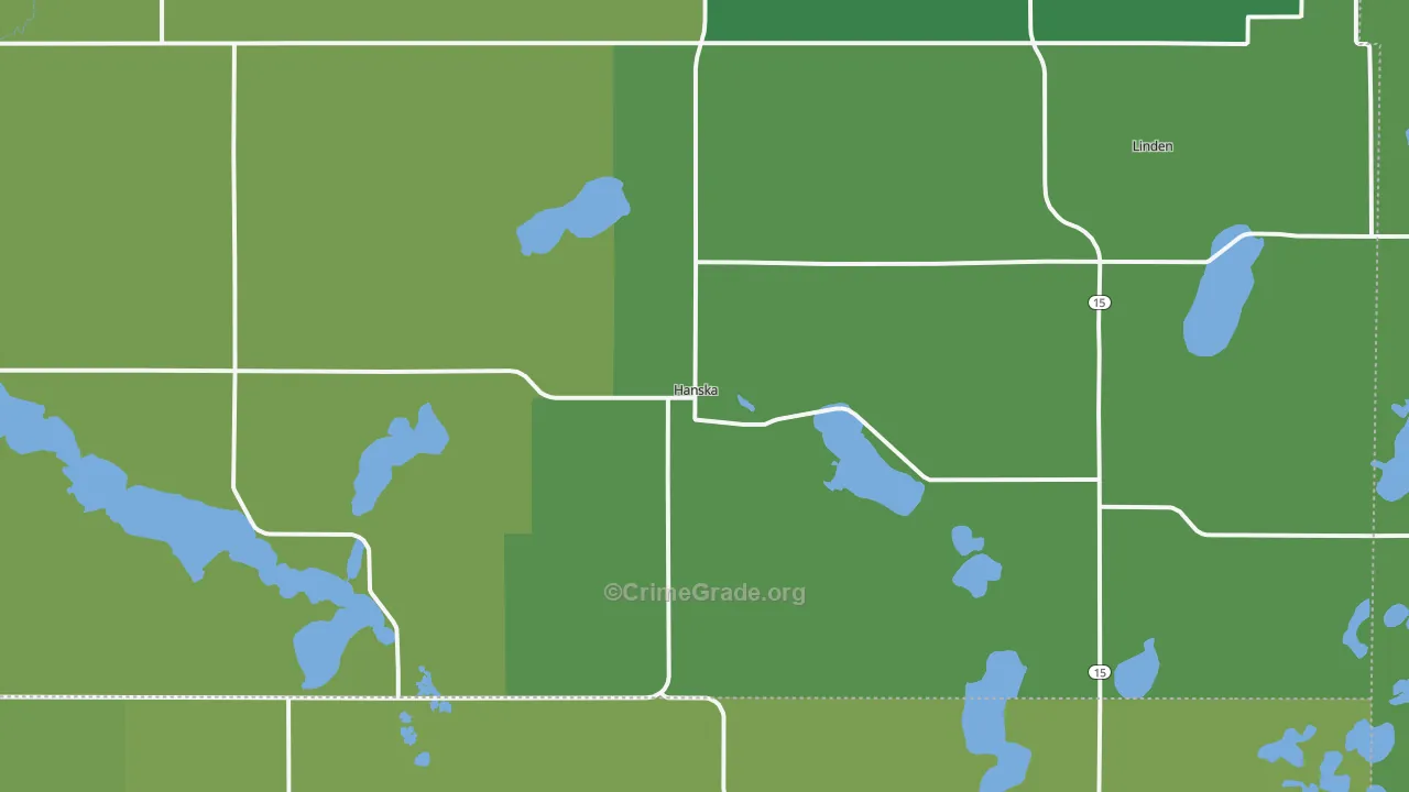 Hanska, MN Map of Drug-Related Crime Rates