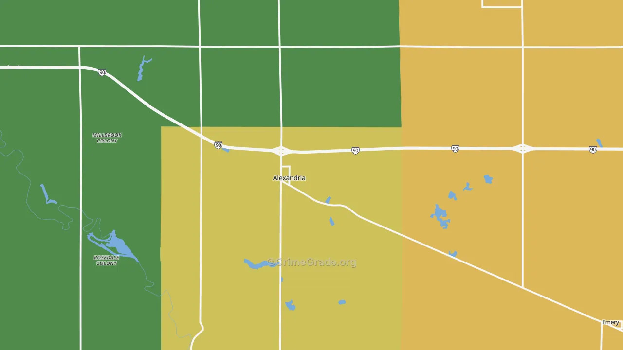 Hanson County, SD Map of Drug-Related Crime Rates