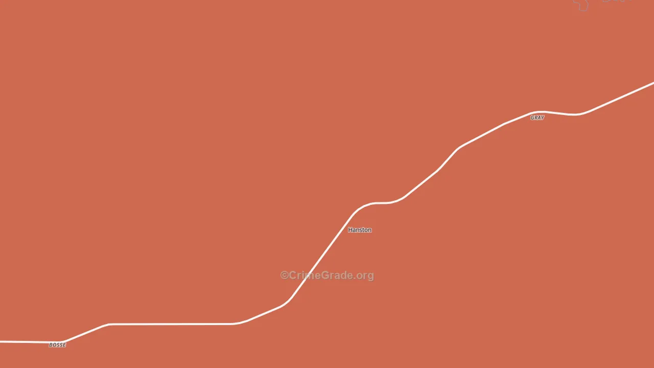Hanston, KS Map of Drug-Related Crime Rates