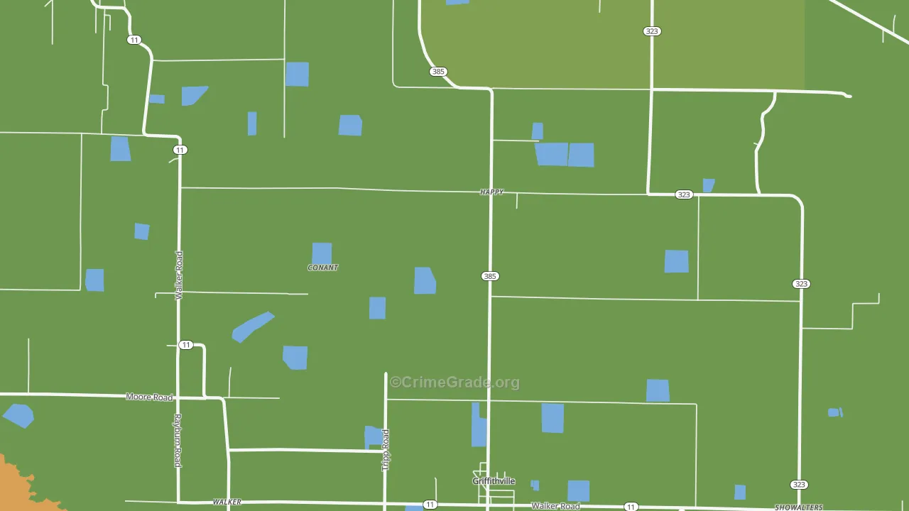 Happy, AR Map of Drug-Related Crime Rates