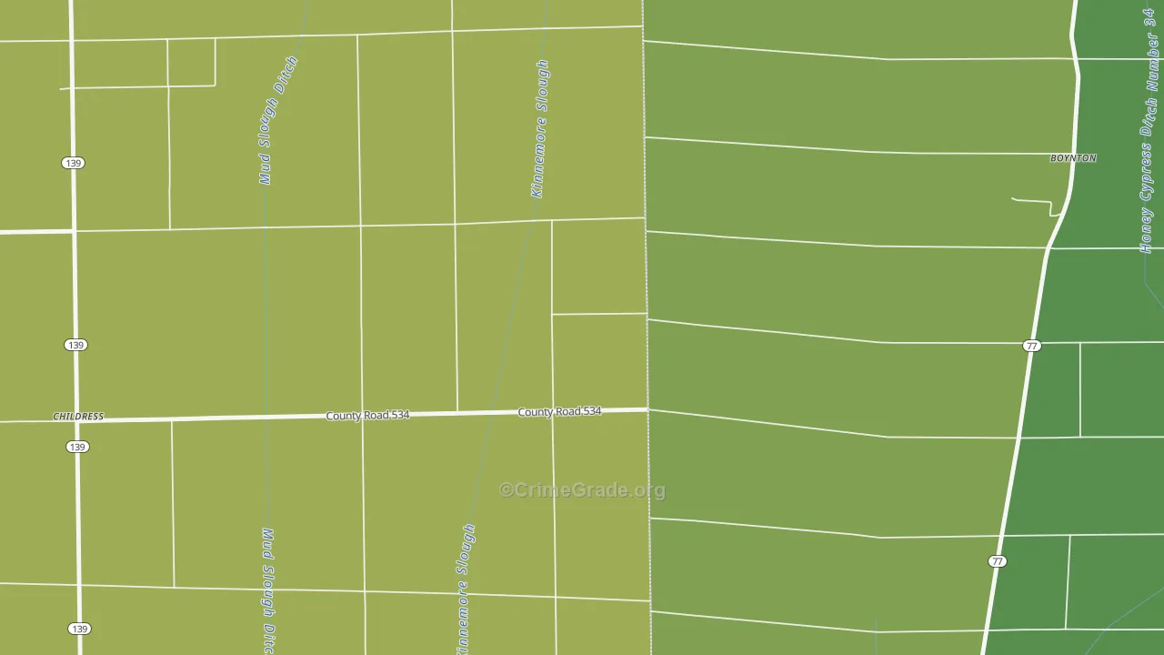 Happy Corners, AR Map of Drug-Related Crime Rates