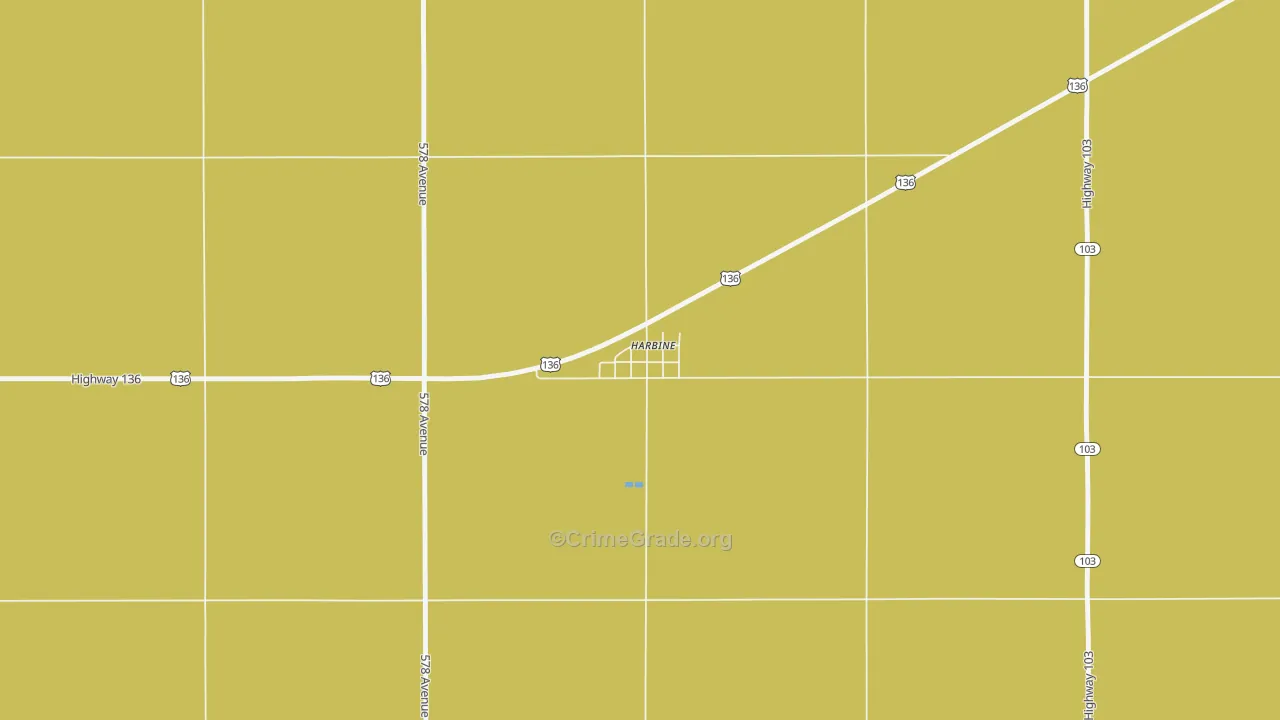 Harbine, NE Map of Drug-Related Crime Rates