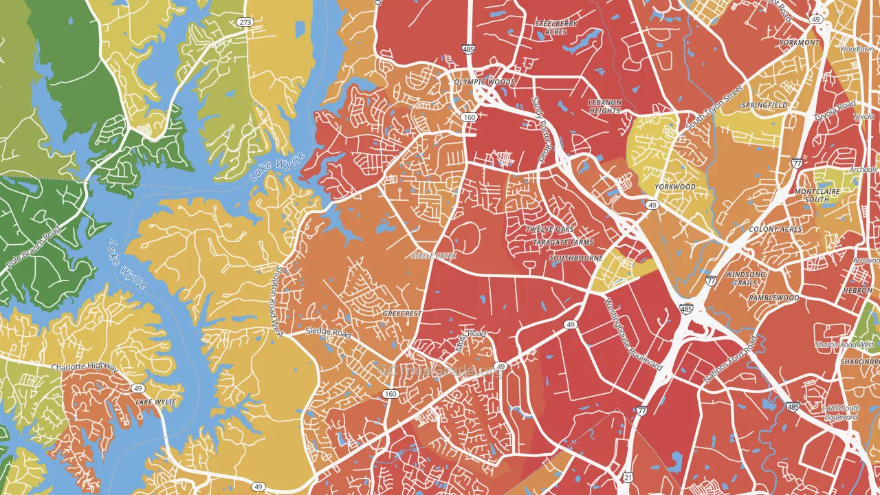 Harbor House, Charlotte, NC Map of Drug-Related Crime Rates