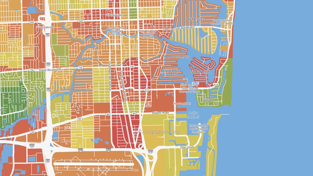 Harbordale, Fort Lauderdale, FL Map of Drug-Related Crime Rates