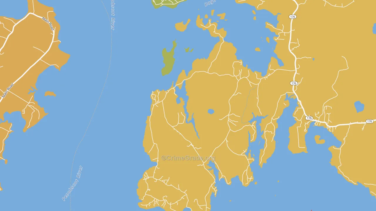Harborside, ME Map of Drug-Related Crime Rates