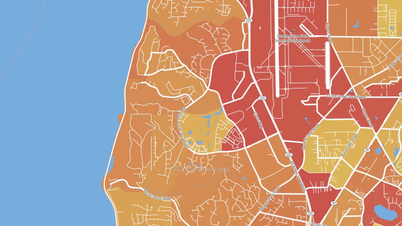 Harbour Pointe, Mukilteo, WA Map of Drug-Related Crime Rates
