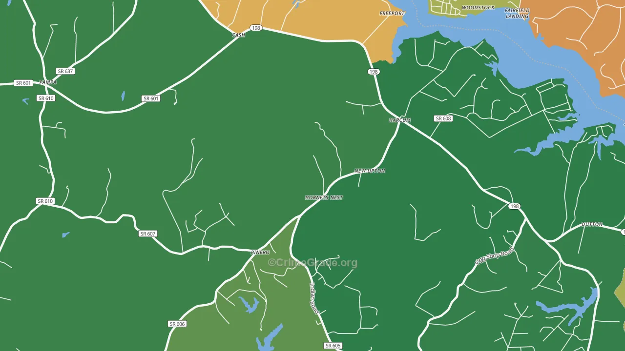 Harcum, VA Map of Drug-Related Crime Rates