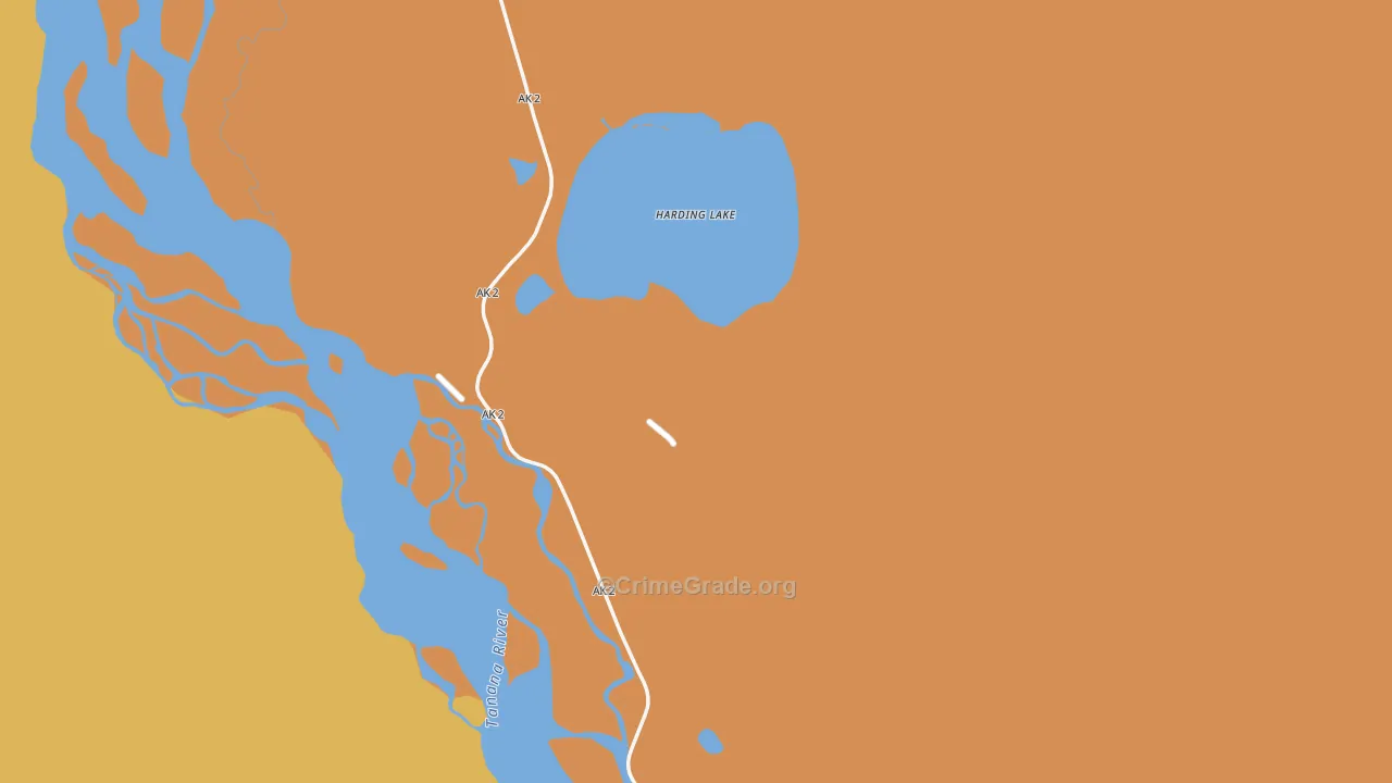 Harding-Birch Lakes, AK Map of Drug-Related Crime Rates